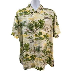 Tori Richard 2XL – Tropical Scenic Button-Up Shirt – Short Sleeve – 100% Viscose
